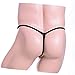 Potelin Men's Thong G String Spider Double Ring Stretch Underwears Bikini Briefs Black