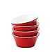 Rachael Ray Dinnerware Round and Square Collection 4-Piece Cereal Bowls Set, Red