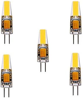 WELSUN G4 LED Bin-pin Base COB GZ4 3W Sapphire LED​ 200-250LM Warm White/Cool White Waterproof LED Corn Bulbs DC/AC12-24V 5Pcs ( Light Source Color : Cool White , Voltage : DC24V )