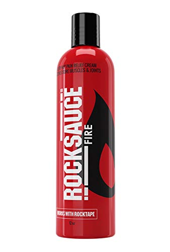 RockTape RockSauce Fire Hot Muscle Relief Cream with Capsaicin, 12 Ounce Disc-Top Bottle