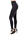 SATINA Fleece Lined Leggings High Waist Compression Slimming Warm Opaque Tights (One Size, Charcoal)