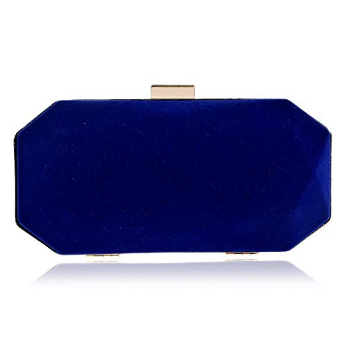 YOUTO Evening Party Clutch Bags Night Party Bags Suede Women's Clutches Evening Bag Clutch Purse Bags Special Occasion Evening Handbags Evening Clutches Purses (Color : Blue)