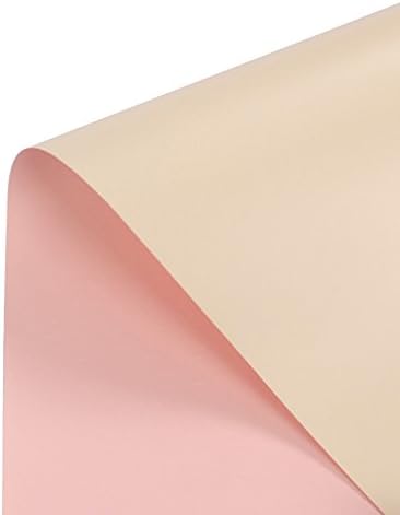 Solid Color Flower Wrapping Paper Floral Bouquet Wraps Gift Packaging Supplies 20 Sheets - Powder + Beige