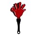 Windy City Novelties 12-Pack 7” Mini Hand Clappers – Loud Plastic Noisemakers for Sports Games, Pep Rallies, Tailgates, and Team Spirit Events - Red/Black