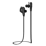 (Upgraded Version) Bluetooth Headphones,J&L-100 Wireless Bluetooth V4.1 Earphones with Extra Bass, Secure Fit for Sports, Noise Isolation In-ear Earbuds w/Mic (black)