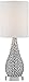 Kasey Modern Accent Table Lamp Crystal Bead Silver Gourd White Drum Shade for Living Room Family Bedroom Bedside Nightstand - Possini Euro Design