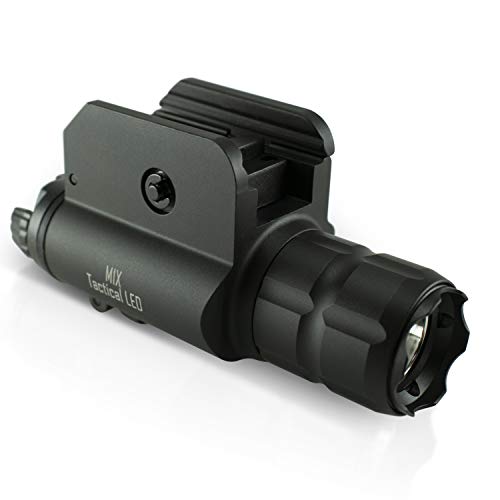 Gun Flashlight DefendTek M1X Tactical 600 Lumen LED Rechargeable Fits Glock Taurus Ruger Springfield H&K S&W - Thumbnail 4