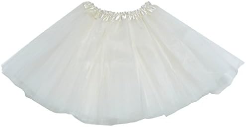 GOODTECK Newborn Infant Baby and Girl's professional 3 Layers Dance Tutu Tulle Skirt (3-8years, ivory)