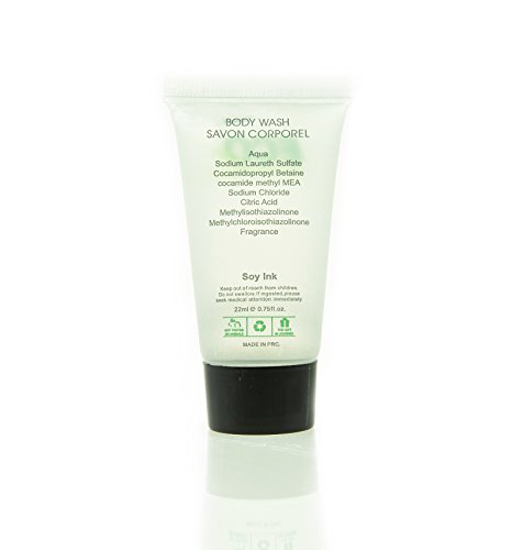 ECO AMENITIES Travel size 0.75oz hotel body wash bulk, Clear, Green Tea, 288 Count - Thumbnail 2