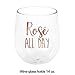 Creative Converting Rosé All Day Plastic Stemless Wine Glasses, 6 ct