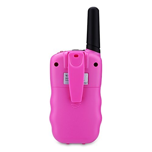 FLOUREON Walkie Talky for Kids Two Pack 22 Channel Two Way Radio 3000M (MAX 5000M Open Field) UHF Long Range Handheld (Pink)