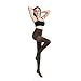 MANZI 2 Pairs Run Resistant Control Top Panty Hose Opaque Tights(X-large,Coffee)