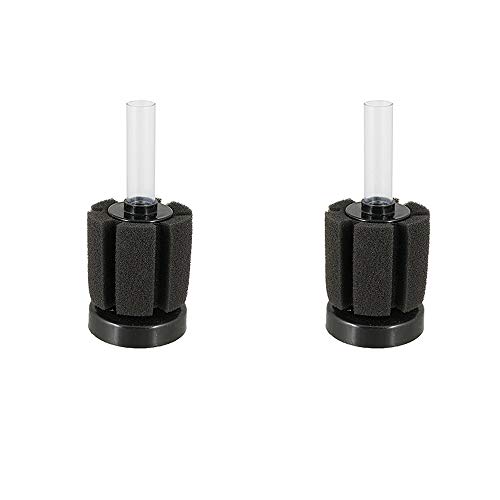 Norgail XY-2835 Fish Tank Aquarium Mini Cylinder Soft Biochemical Sponge Water Filter Black 2PCS
