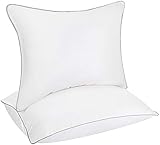 Extra Lush Fiber Polyester Filled Pillows - Standard/Queen Size, 100% Polyester, 2-Pack - 7D Hollow Siliconized Material Retain Shape - By Utopia Bedding