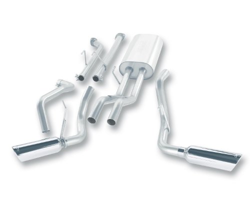 Sistema de escape Catback de acero inoxidable Borla 140238 - TUNDRA 5.7L V8 2 + 4WD AT / MT 4DR CREWMAX SB, DOUBLECAB STB BED, RC LB