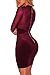 LaSuiveur Women's Turtleneck Mesh Insert Velvet Bandage Party Bodycon Dresses