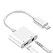 Headphone Adapter for iPhone Charger Jack AUX Audio 3.5 mm Jack Adapter for iPhone Adapter Splitter Earphone Compatible with iPhone 7/7p/8/8p/X Dongle Accessory Connector Compatible iOS 11/12 Late