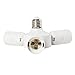 Electop E27 TO E27 3 in 1 Bulb Lamp Light Socket Adapter 3 way Lamp Holder Horizontal Splitter