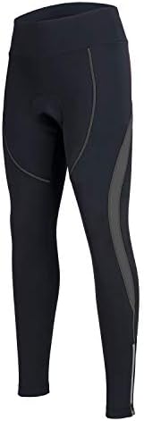 Women's Cycling Pants 3D Padded Compression Tight, Long Bike Bicycle Pants with Wide Waistband