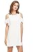 Milumia Women's Scoop-Neck Solid Sleeve Short Straight Dress, White, X-Large