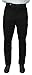 Historical Emporium Men's High Waist Classic Canvas Trousers, Victorian Western Pants with Suspender Buttons 36 Black