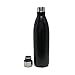 Serosity Double Wall Stainless Steel Insulated Water Bottle | 25 Ounce 750 Ml | Black