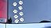 8 Dog Paw Prints Sticker White - Dogs, Puppy, Pooch Lover