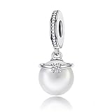 Little Girl Charm Pink Enamel CZ Dangle Charms Pearl Charm fit Charms Bracelet Necklaces Jewelry Birthday Gifts (Pearl)