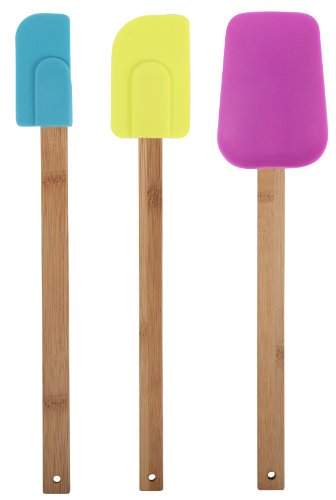 Core Bamboo 7589 Bamboo And Silicone 3-Piece Utensil Set, Madrid