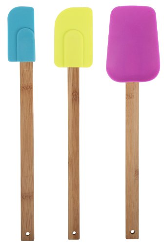 Core Bamboo 7589 Bamboo and Silicone 3-Piece Utensil Set, Madrid