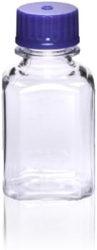 TriForest BGC0060SB PETG Square Media Bottle, 60ml, 40" Length x 80" Height (Pack of 24)