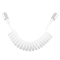 ViaGasaFamido Spring Shower Hose ABS Flexible Telescopic Shower Hose for Water Plumbing Toilet Bidet Sprayer Gun Bathroom (78.7in, UK G1/2")(White)