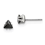 Chisel Stainless Steel Polished 5mm Black Triangle