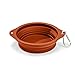 Ruff Products BarkBowl (800ml) - Collapsible Dog Bowl (Burnt Orange) Premium Quality, Platinum-Cured Food Grade Silicone, No Plastic Rim, Food Safe, Large Travel Bowl