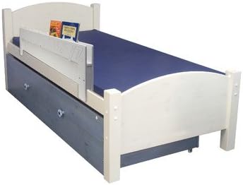 Tambino Alpha-Bookshelf Bed Rail Color: White, Size: Large