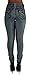 Style LA6A154aS – Colombian Design, Mid Waist, Butt Lift, Skinny Jeans in Washed Dark Blue Size 5