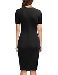 WOOSEA vestido de cóctel de manga corta con volantes, estilo retro, para mujer