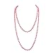 GRACE JUN Luxury Fashion Glass Simulated Pearl for Women Party Handmade Long Pearl Necklace 55