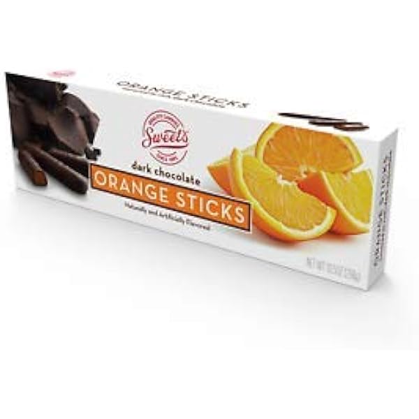 Amazon Com Sweets Dark Chocolate Orange Sticks 10 5oz Box Candy And Chocolate Covered Fruits Grocery Gourmet Food
