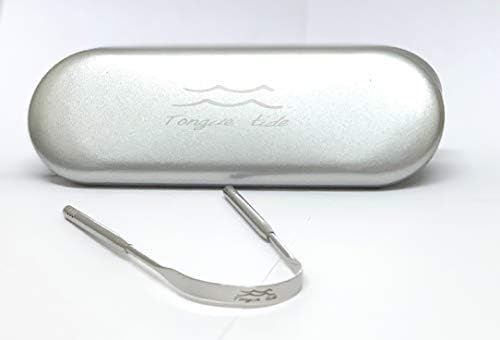 Tongue Scraper with Custom Carrying Case, Medical Grade Stainless Steel, Rustproof