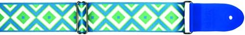 Souldier SLDBK04 SLDR Locking Guitar Strap, Diamondback - Green/White/Turquoise