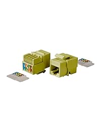 Monoprice CAT5e RJ 45 Toolless 90 grados Basic Keystone, Amarillo), 115677
