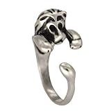 Chengxun Vintage Silver Lion Wrap Stackable Rings Animal Ring for Men