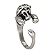 Chengxun Vintage Silver Lion Wrap Stackable Rings Animal Ring for Men