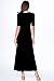 82 Days Women's Casual 3/4 Sleeve Long Maxi Dress with Elastic Waist Made in USA - Black S