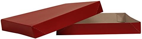 Premier Retail Gloss Apparel Box - Red - 2 Piece 100 Count 11.5x8.5x1.625 inch