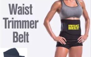 SWEAT BELT Premium Waist Trimmer Waist Trainer Trimmer Belts Body Hot Shapers Cincher Slimming Belt Great For Men & Women Lose Weight Fast