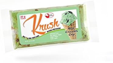 Krush Natural Protein Bars, Pack of 12 (Mint Chocolate Chip)