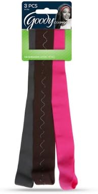 Goody Styling Essentials Slide Proof with Silicon Bright Headwrap, 3 Count