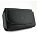 Black Horizontal Leather Cover Belt Clip Side Holster Case Pouch For AT&T Sonim XP6